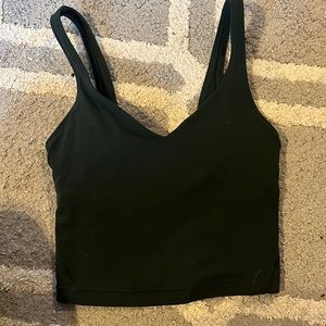 lulu dark green align tank